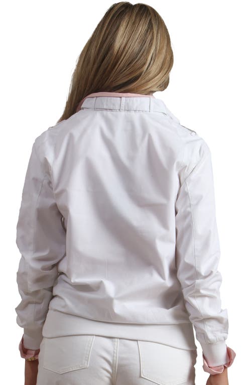 Members Only Classic Iconic Racer Jacket In White