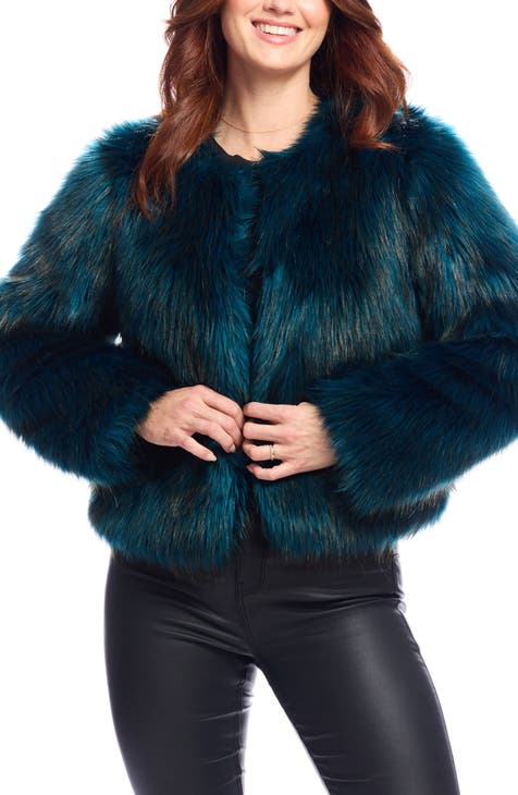 Women s Blue Faux Fur Coats Nordstrom