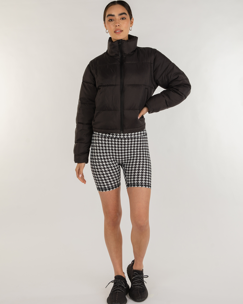 Shop Rebody Active On The Go Puffer Convertible Jacket Vest In Black