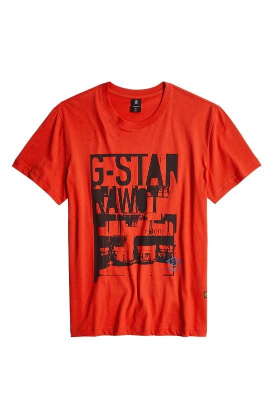 Shop G-star Underground Graphic T-shirt In Bright Flame