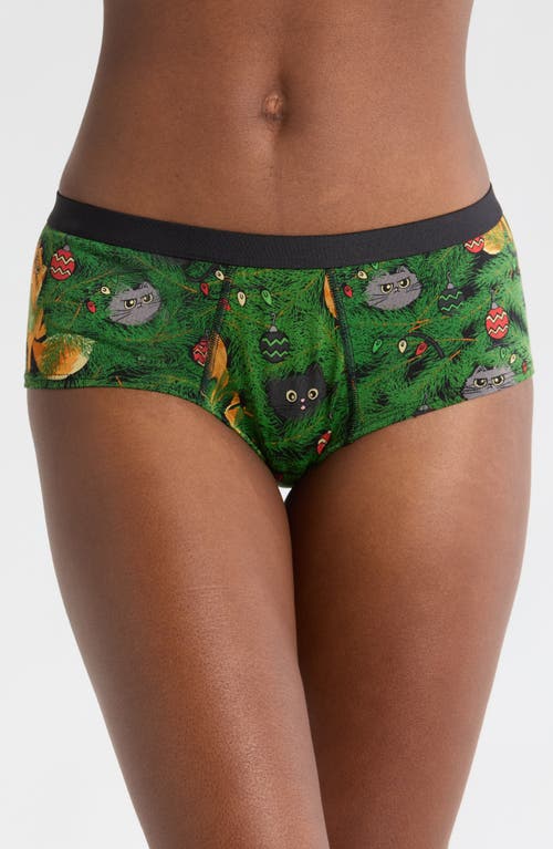 MeUndies Cheeky Briefs in Meowy Christmas 