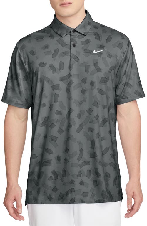 Shop Nike Golf Dri-fit Tour Golf Polo In Dark Smoke Grey/white