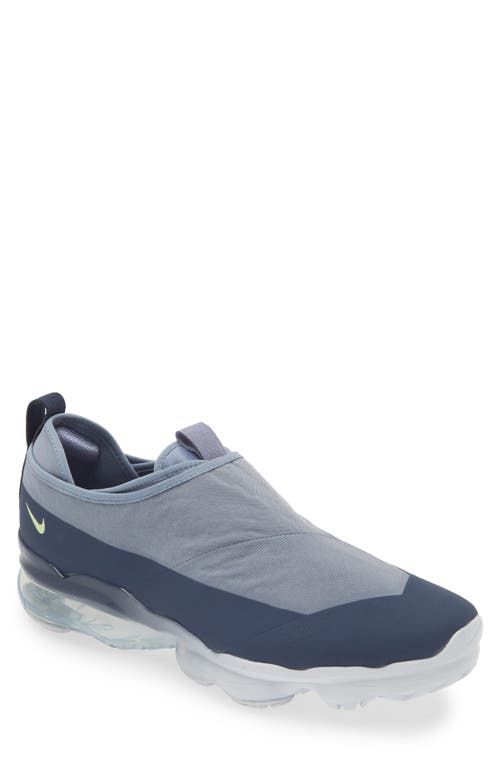 Gender Inclusive Air VaporMax Roam Slip-On Running Shoe in Ashen Slate/Barely Volt/Blue