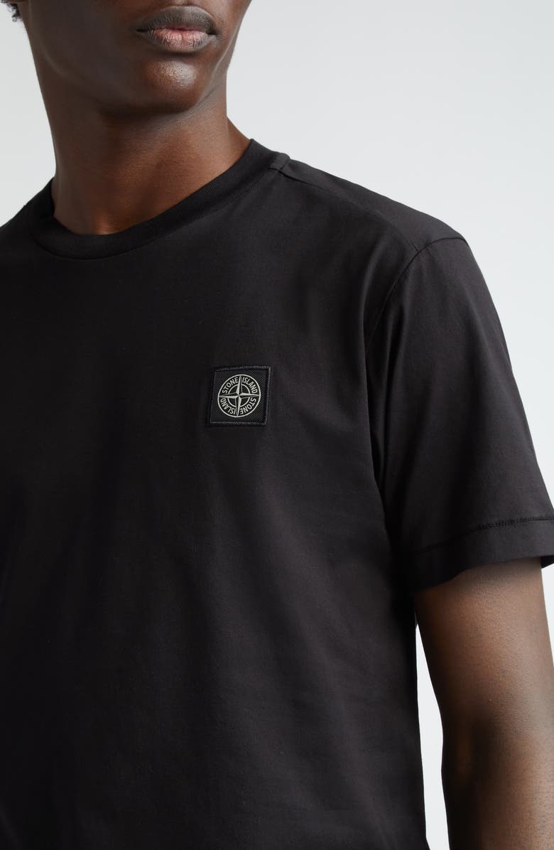 Stone Island Logo Patch T-Shirt, Alternate, color, Black