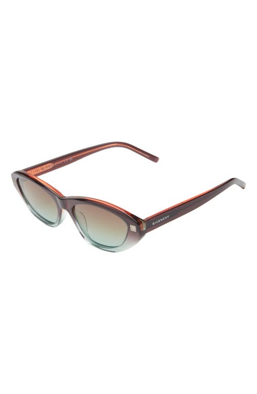 Shop Givenchy Gv Day Cat Eye Sunglasses In Dark Brown/other/brown