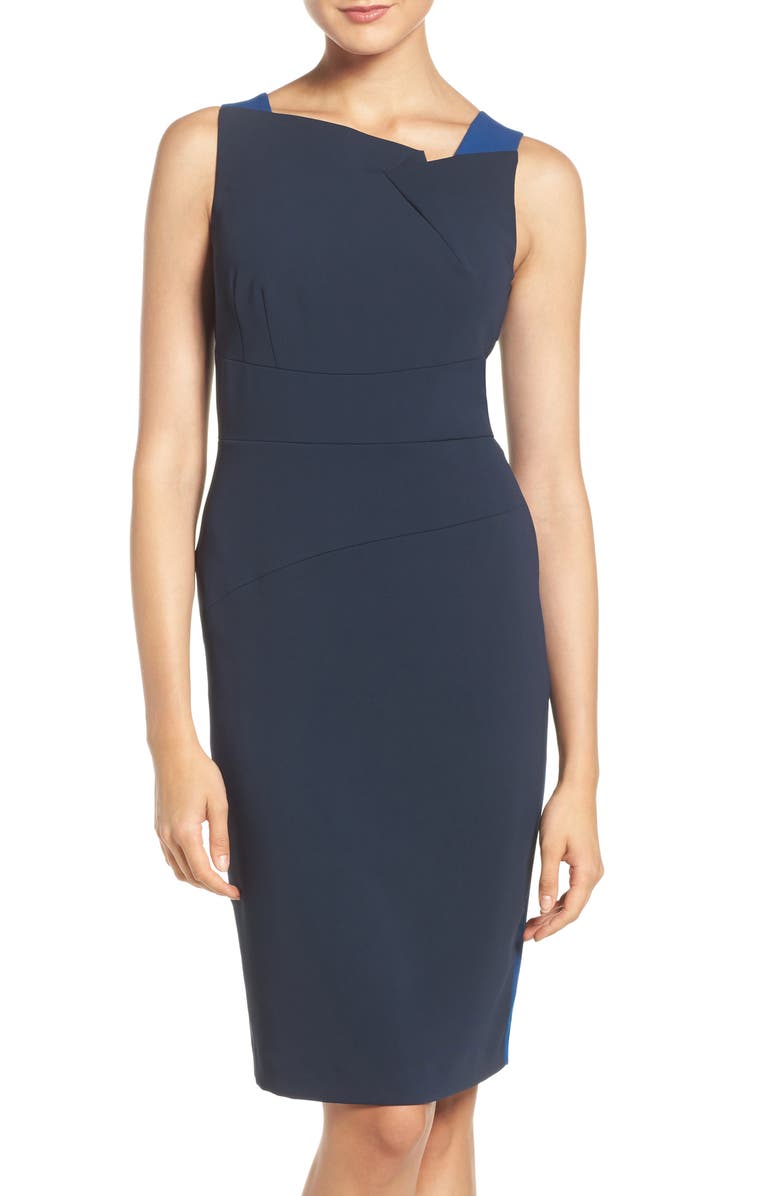 Adrianna Papell Colorblock Stretch Sheath Dress | Nordstrom