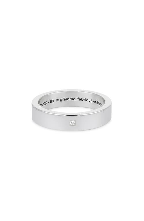 le gramme Men's 7G Diamond Polished Sterling Silver Ribbon Band Ring at Nordstrom, Size 56