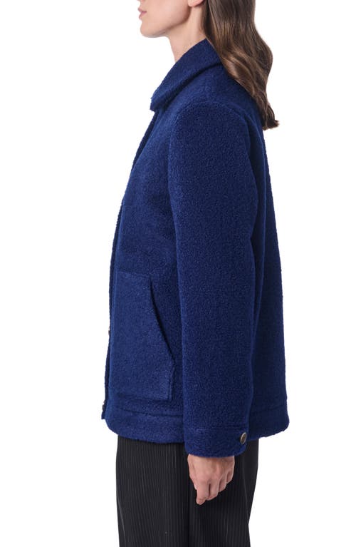 Shop Bernardo Bouclé Jacket In Navy