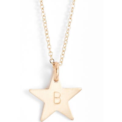 Nashelle 14K-Gold Fill Initial Mini Star Pendant Necklace