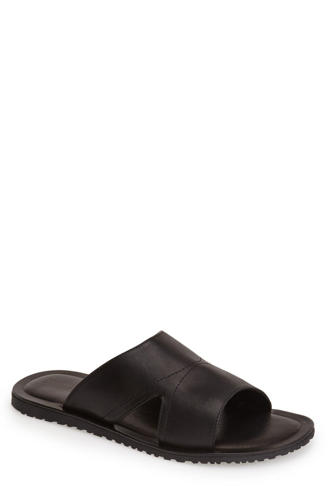 Nordstrom Men's Shop 'Crete' Leather Slide Sandal (Men) Nordstrom