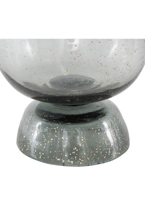 Vivian Lune Home Speckled Glass Vase In Black