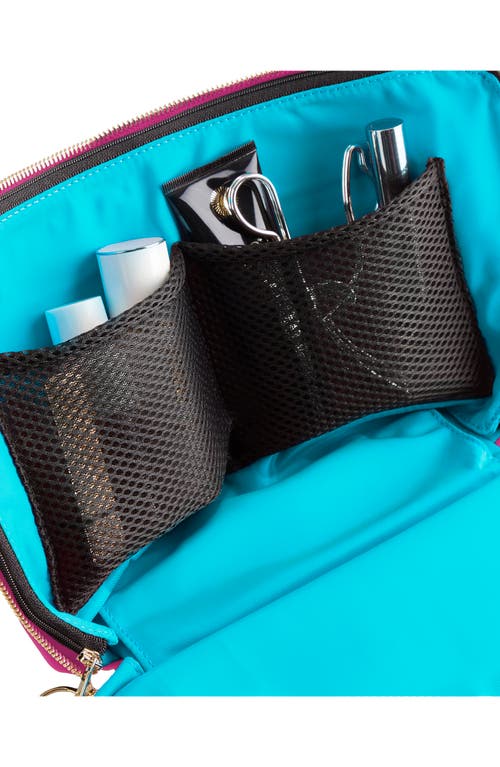 Shop Kusshi Vacationer Makeup Bag In Hot Pink/teal