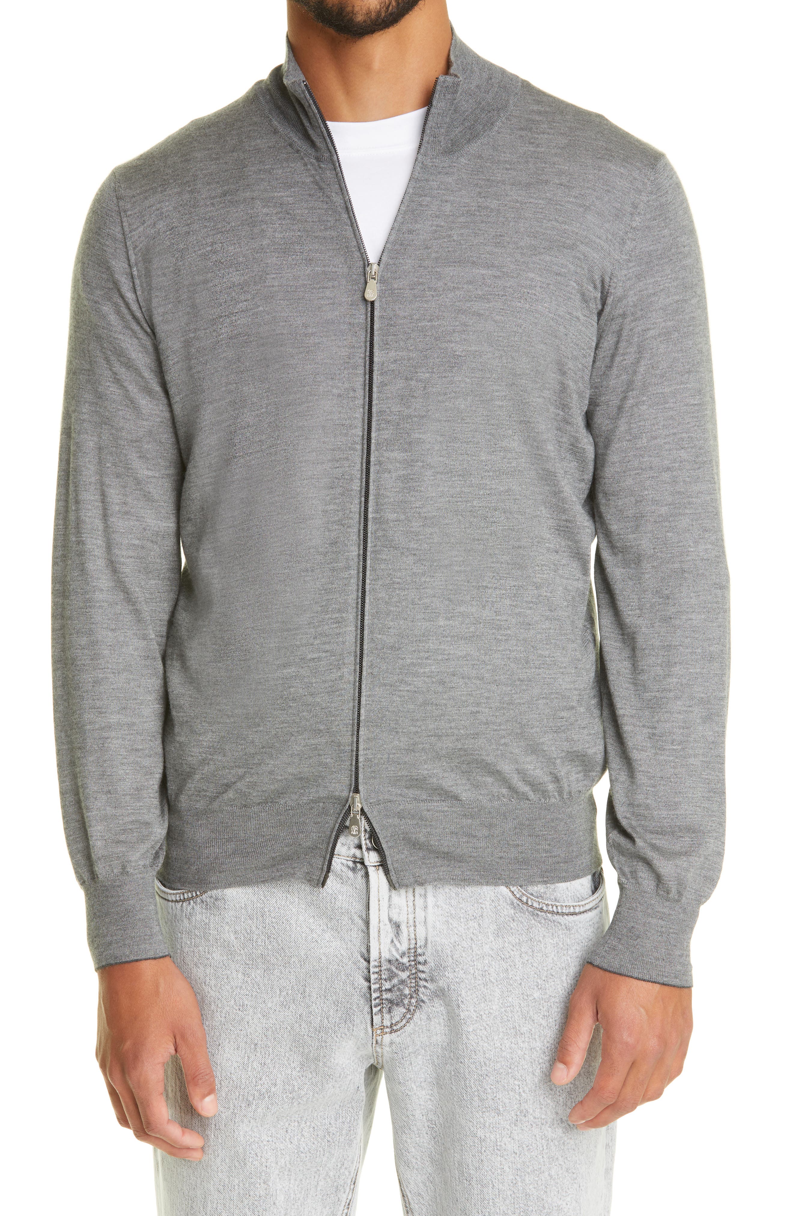 mens full zip cashmere sweater