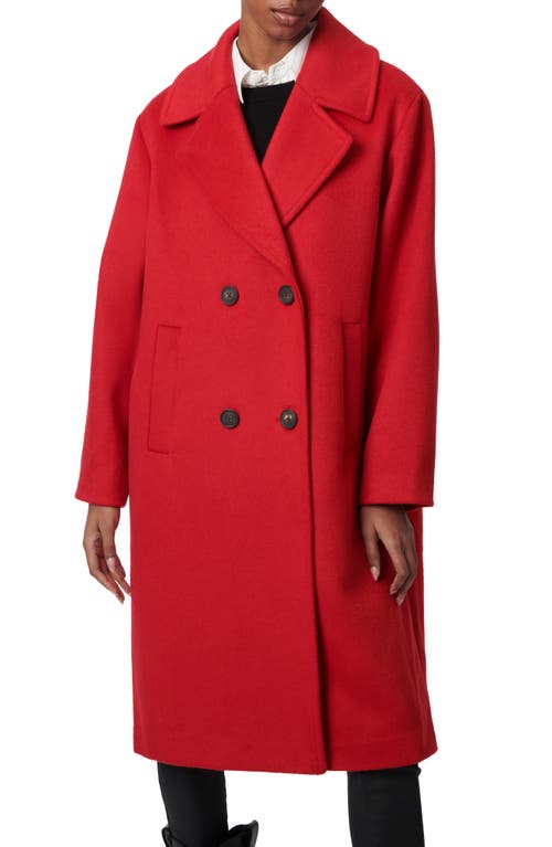 Shop Bernardo Relaxed Double Breasted Coat In Red