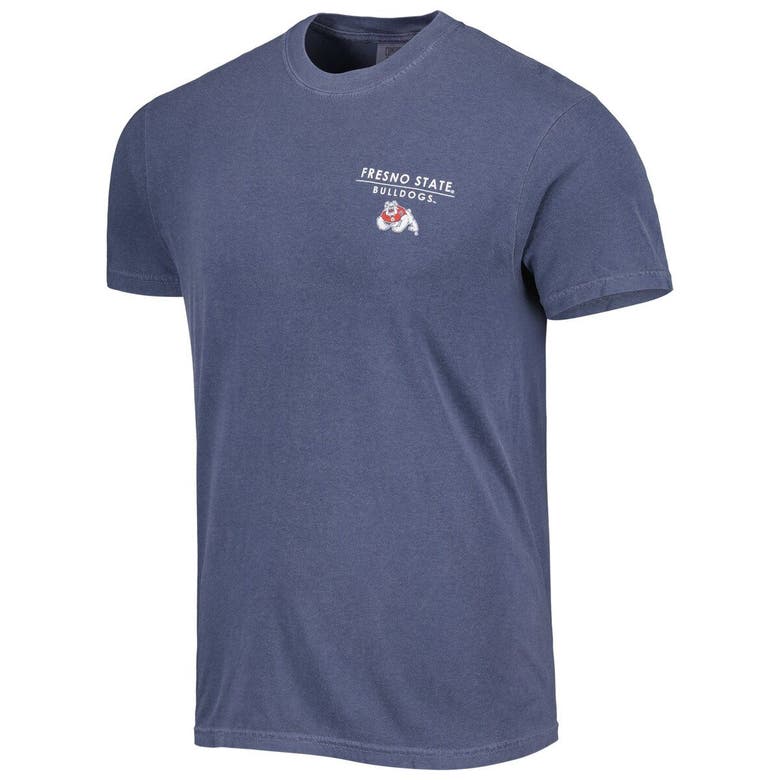 Shop Image One Navy Fresno State Bulldogs Landscape Shield T-shirt In Blue