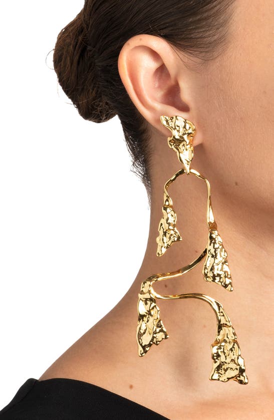 Shop Alexis Bittar Mobile Balance Clip-on Drop Earrings In Gold