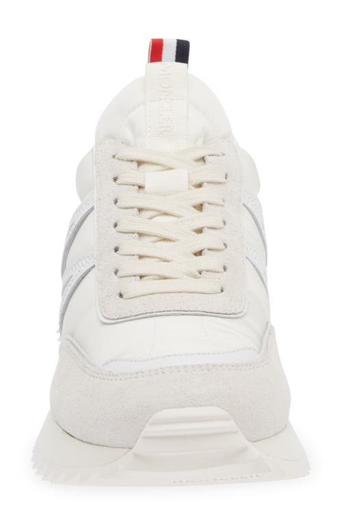Moncler Pacey Mixed Media Sneaker In Gardenia