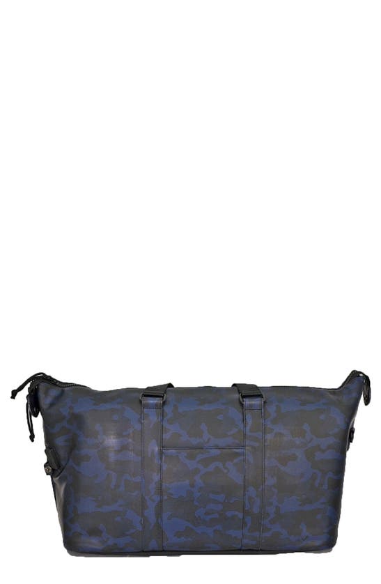 Duchamp Rubberized Duffle Bag In Navy Camo