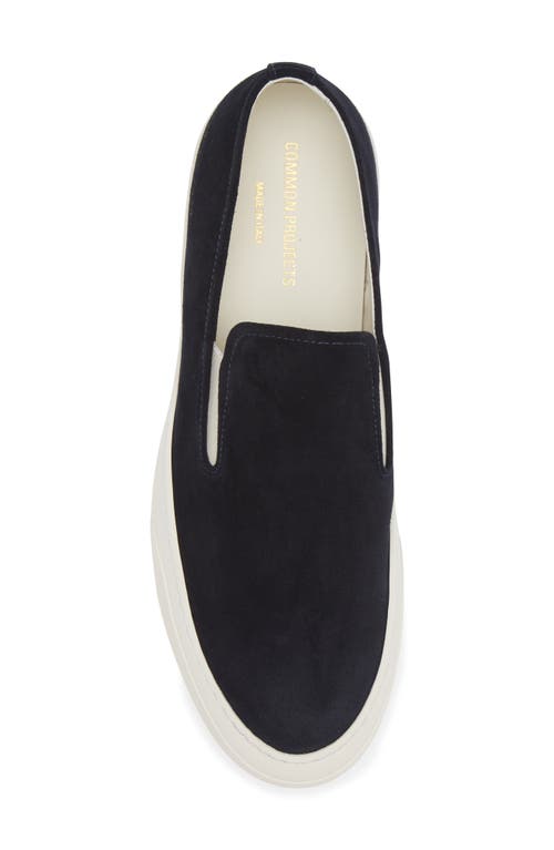 Common Projects Suede Slip-on Sneaker In Navy