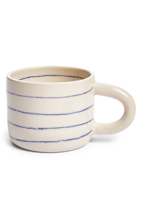 REX DESIGN Handmade Stoneware Mug in Horizontal Lines