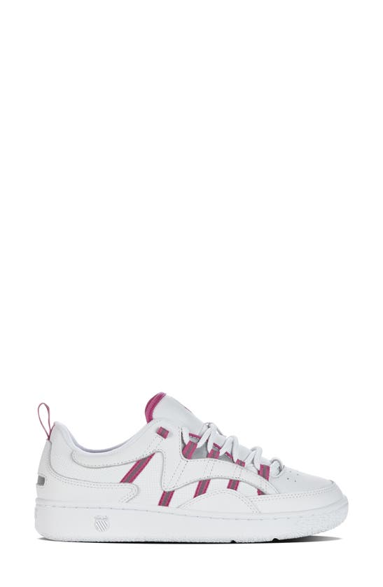 Shop K-swiss Slamm 99 Cc Sneaker In White/raspberry