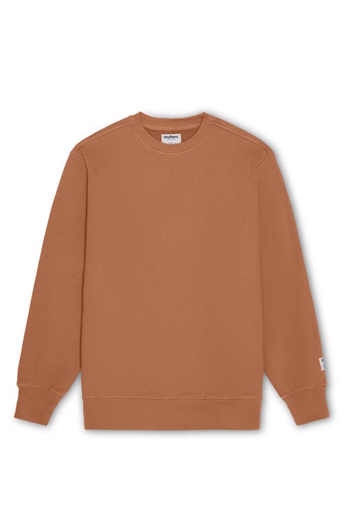 Shop Druthers Nyc Organic Cotton 685 Gsm French Terry Crewneck Sweatshirt In Hazel