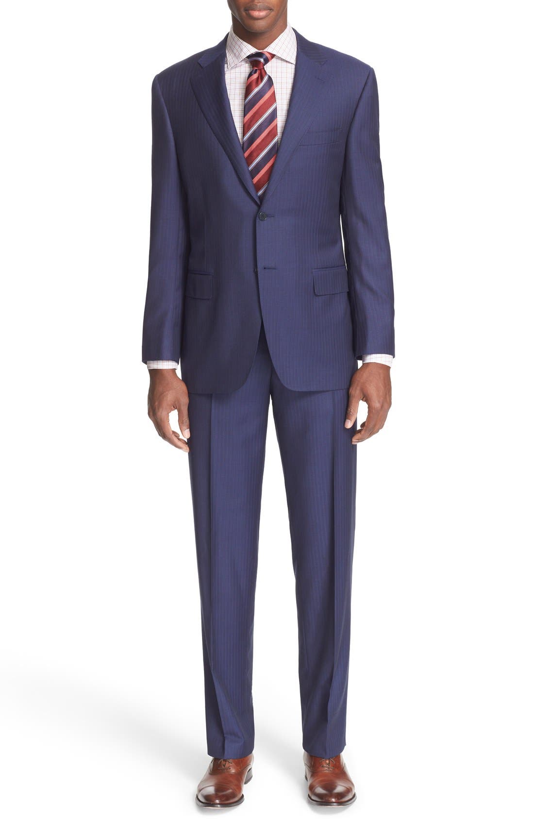 Canali Classic Fit Stripe Wool Suit Nordstrom