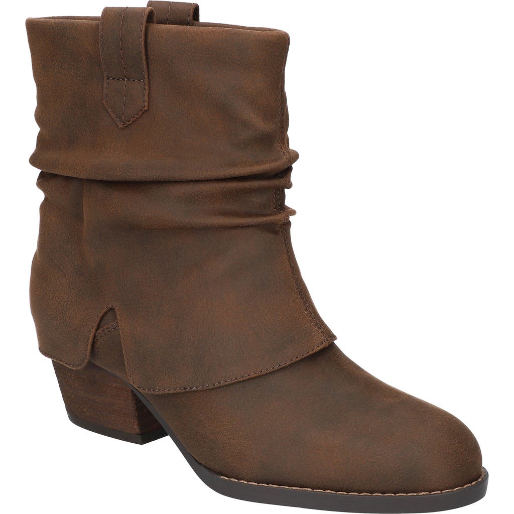 Bella Vita Women's Twyla Slouch Block Heel Ankle Boots In Brown