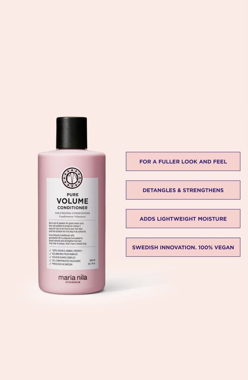 Maria Nila Pure Volume Conditioner In No Color