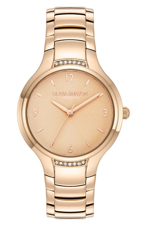 Olivia Burton Women's Lea Rose Gold-tone Stainless Steel Watch 34mm In Carnation Gold