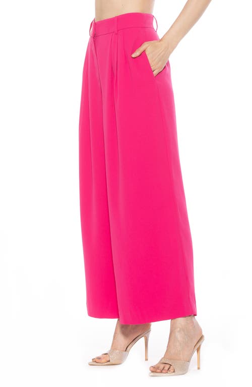 Alexia Admor Women's Kari Pleated Wide Leg Pants In Pink