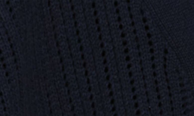 Shop Caslon ® Cotton Blend Pointelle Cardigan In Navy Blazer