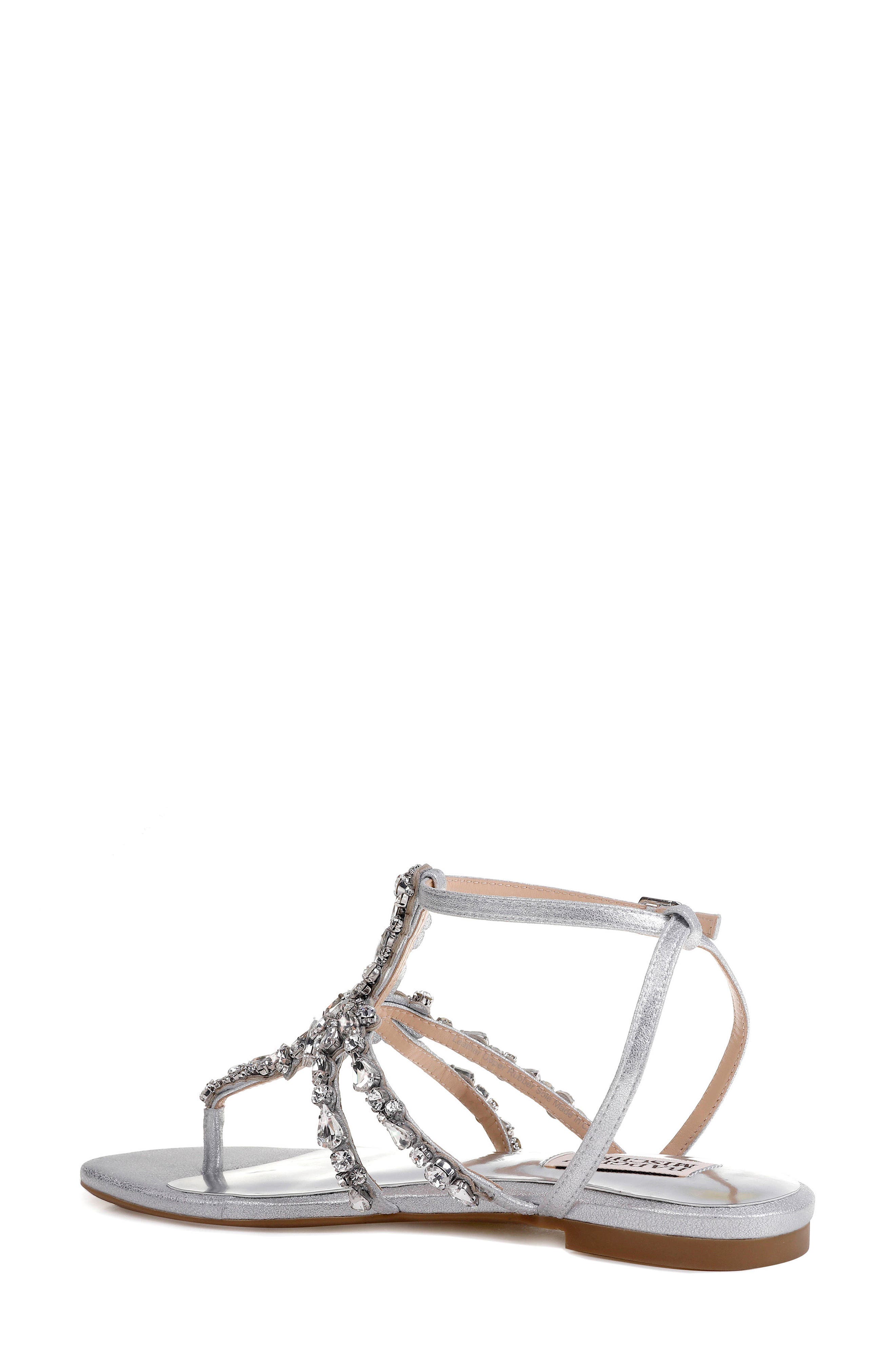 badgley mischka hampden crystal embellished sandal