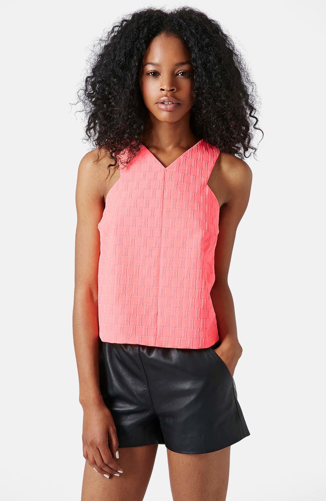 Textured Sleeveless Shell Nordstrom