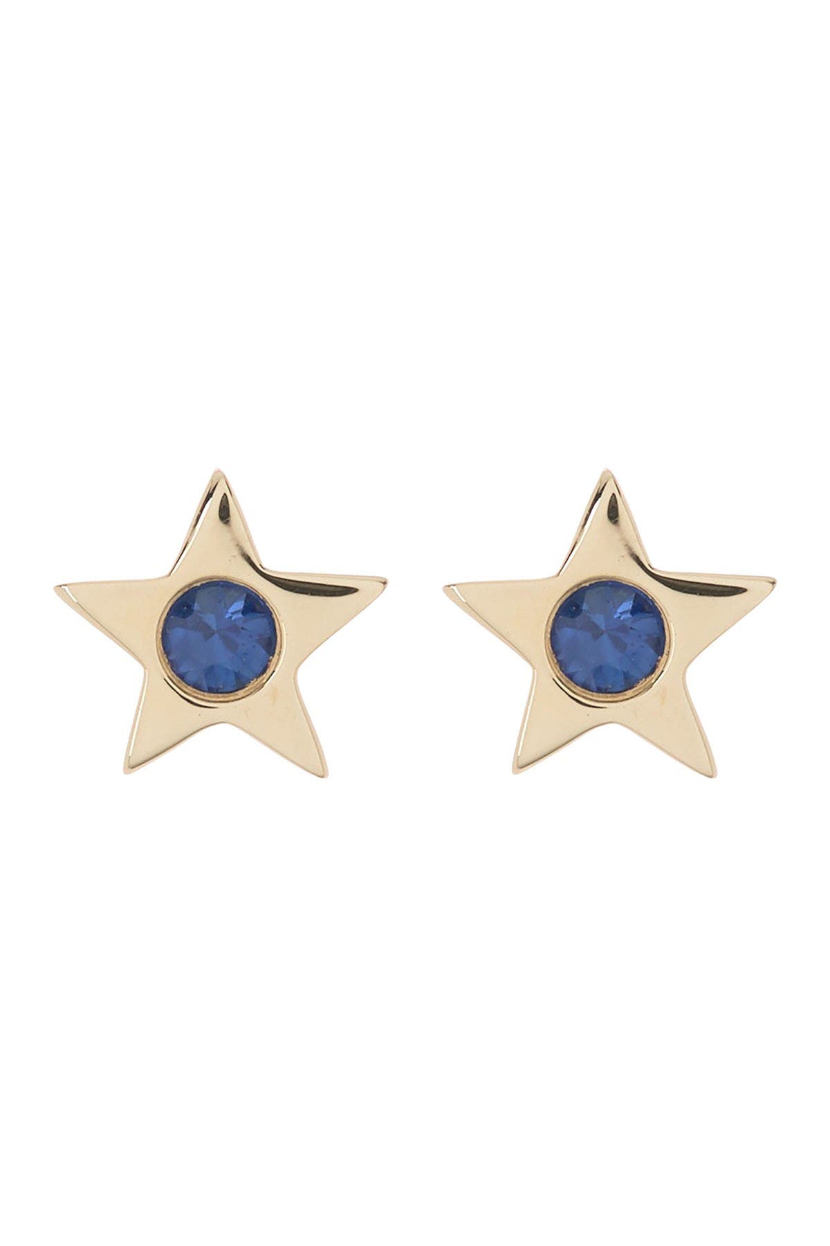 Ron Hami 14k Yellow Gold Blue Sapphire Star Stud Earrings