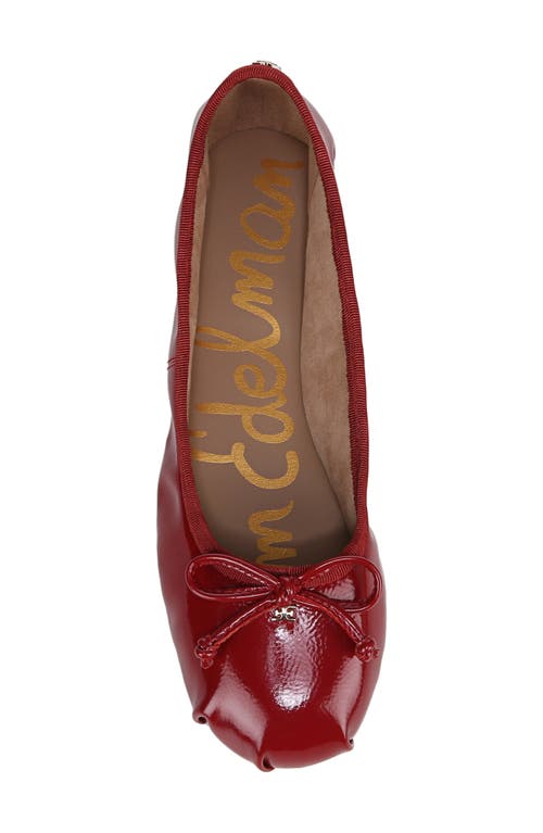 Shop Sam Edelman Zooey Ballet Flat In Red Mahogany