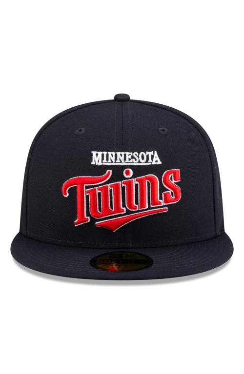 Shop New Era X Diet Starts Monday X Diet Starts Monday Minnesota Twins Fitted Twill Baseball Cap In Blue