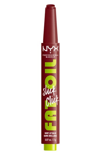Nyx Professional Makeup Fat Oil Slick Click Shiny Lip Balm In In A Mood