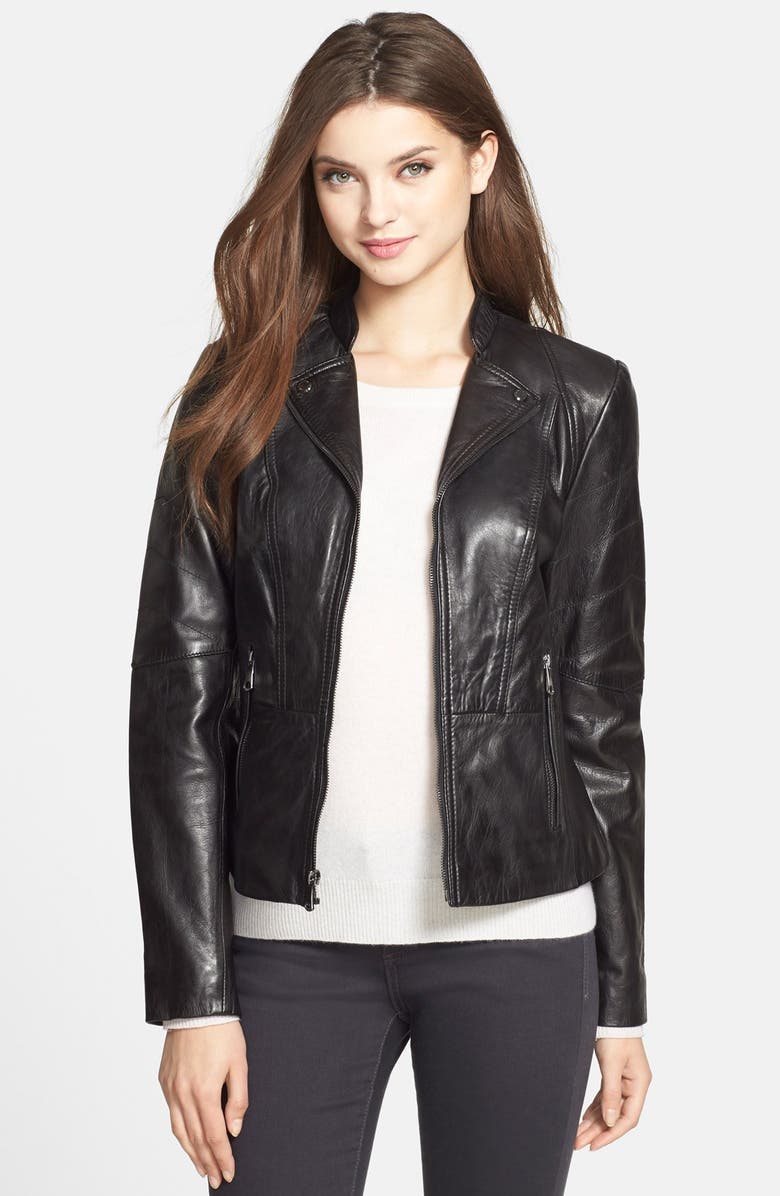 Marc New York 'Molly' Leather Moto Jacket (Online Only) | Nordstrom