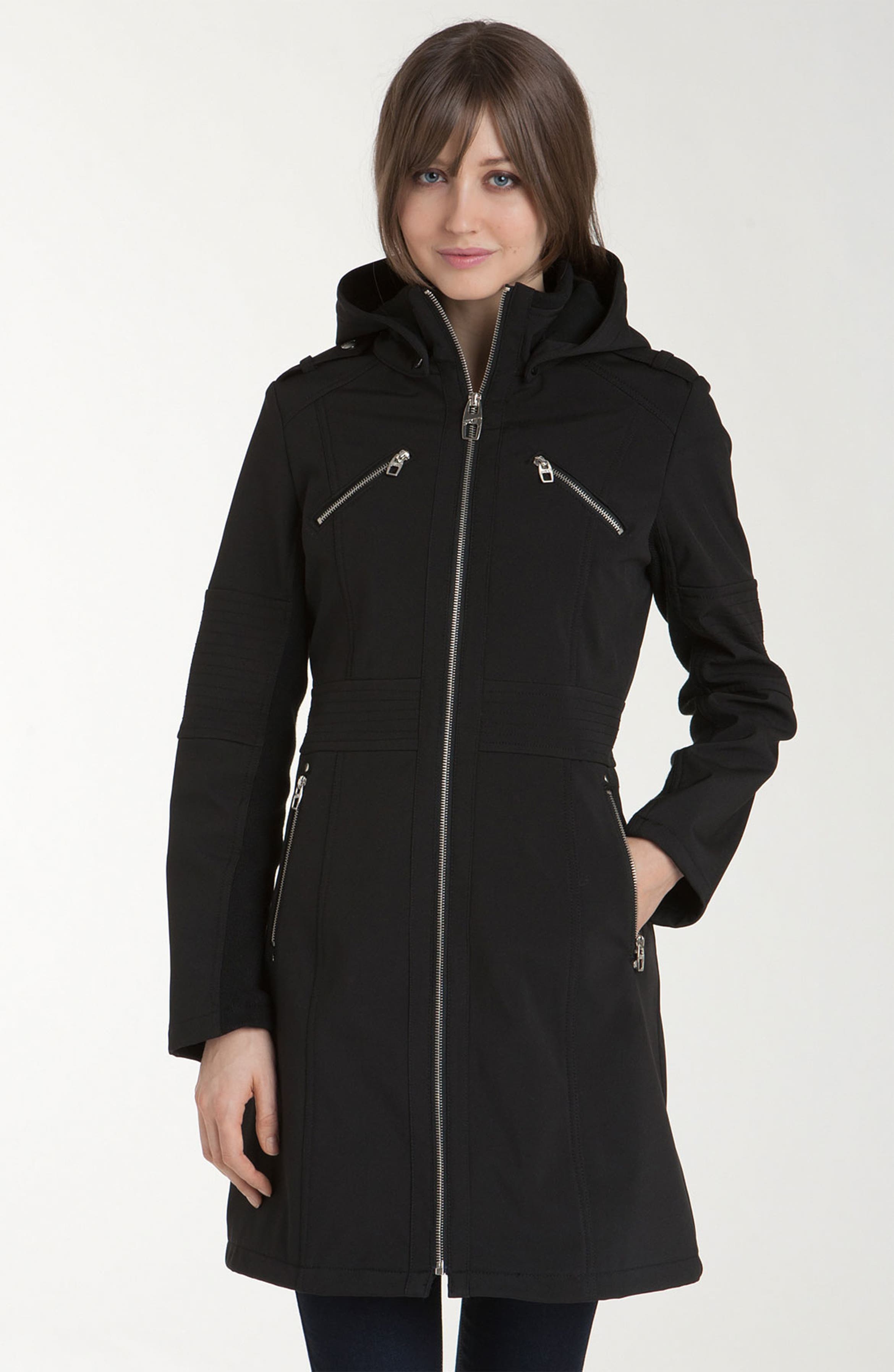 Miss Sixty Zip Coat with Detachable Hood | Nordstrom