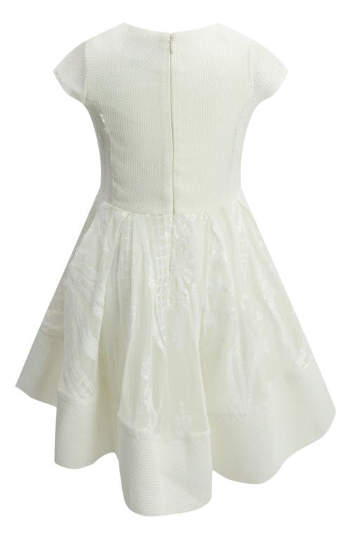 Shop Bardot Junior Kids' Ava Starlet Sequin Embellished Fit & Flare Dress In Ivory