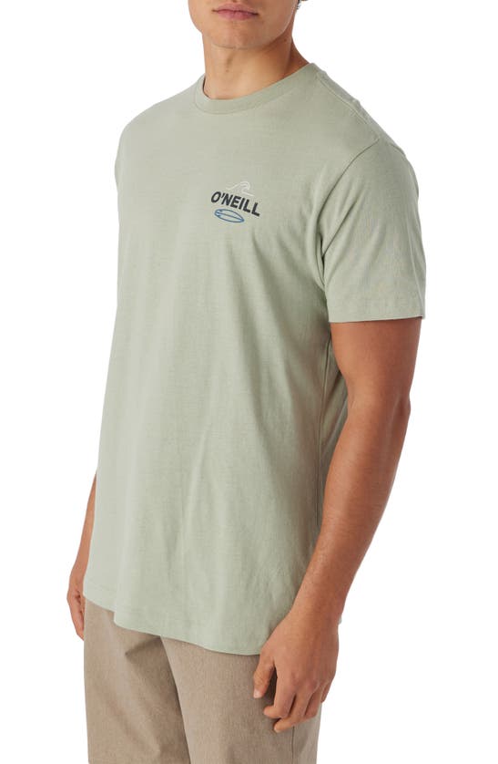 Shop O'neill Rip Tide Graphic T-shirt In Seagrass
