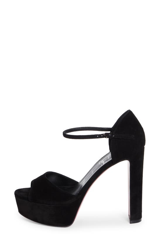 Shop Christian Louboutin Sandaloo Peep-toe Sandal In Black