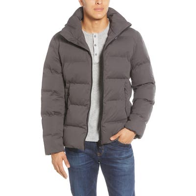 Save The Duck Water Resistant Hooded Puffer Jacket, Grey