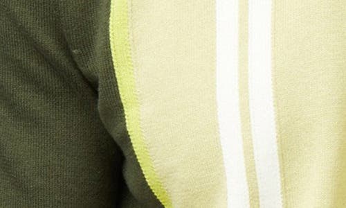 Ben Sherman Vertical Stripe Organic Cotton Polo Sweater In Camouflage