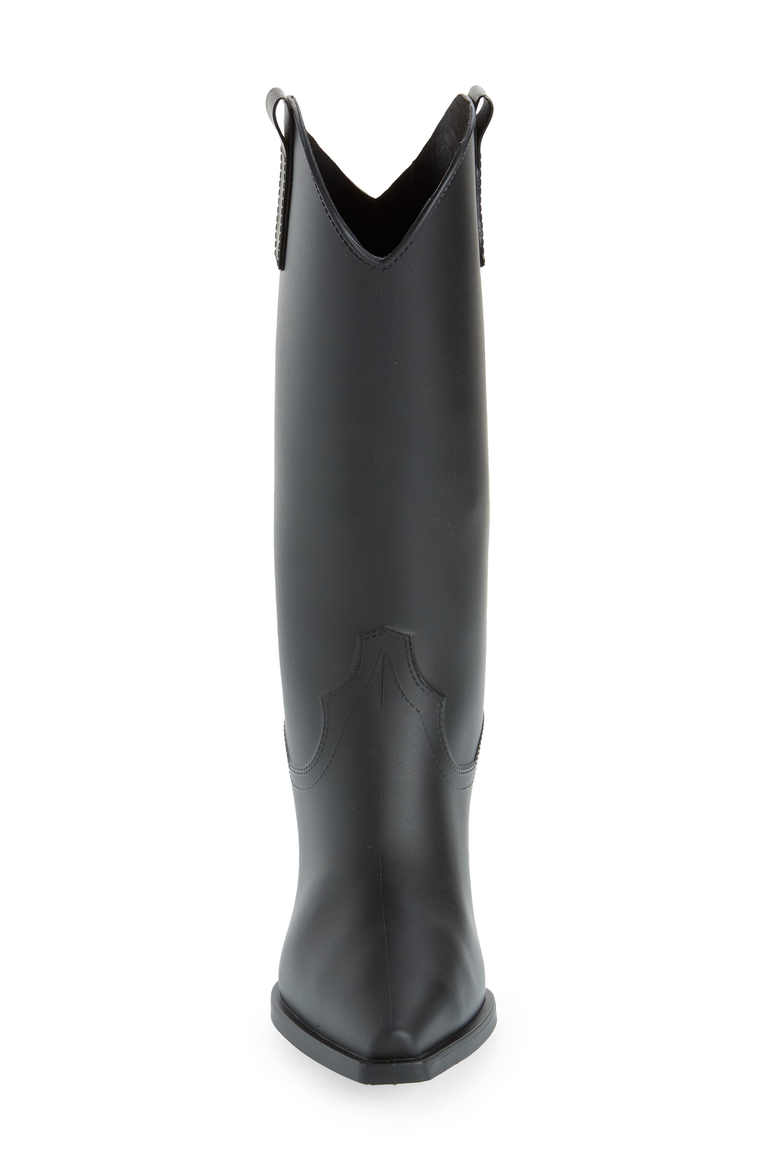 Jeffrey Campbell THUNDRSTRM Rain Boots Black Matte, Women's, Size: 7