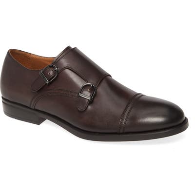 Bruno Magli Barone Double Monk Strap Shoe, Brown