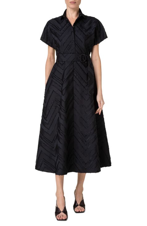 Akris Punto Women's Cotton Poplin Printed Shirtdress - Black Multi - Size 2