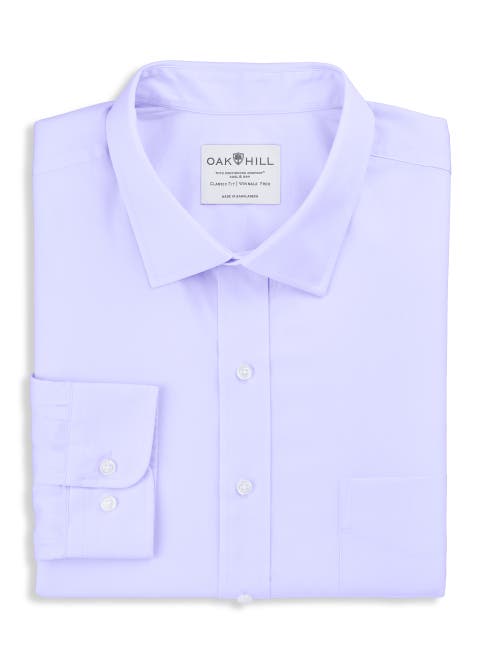 Oak Hill By Dxl Broadcloth Dress Shirt In Purple