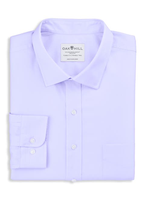 Shop Oak Hill By Dxl Broadcloth Dress Shirt In Purple